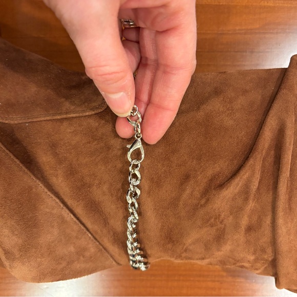 WHBM Whisky Colored Alivia Chain Slouchy Knee-High Boot, size 8.5 - Picture 13 of 16